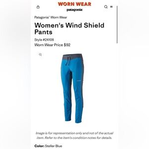 Patagonia Women's Wind Shield Pants - Blue, Small